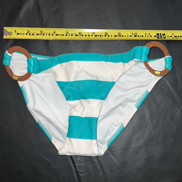 ViX by Paula Hermanny Cosmo Ring Full Turquoise Bikini Bottoms Sz S - NWT! - Picture 11 of 12